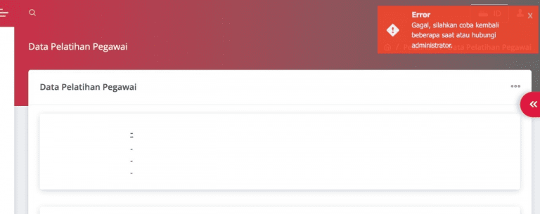 error data digi-train hilang