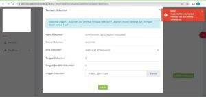 error submit sertifikat digi-train