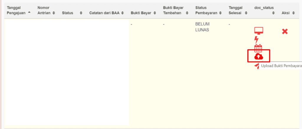 upload bukti pembayaran legalisasi