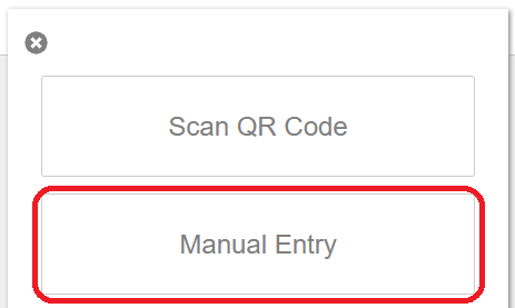 Pilih 'Manual Entry'