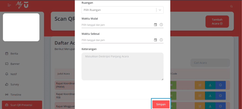 Klik tombol 'Simpan'