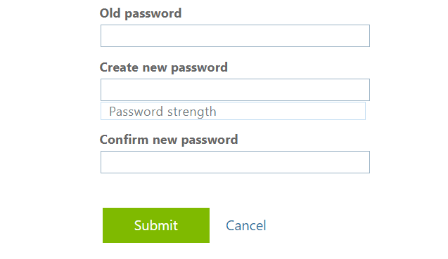 Halaman Ubah Password Microsoft 365
