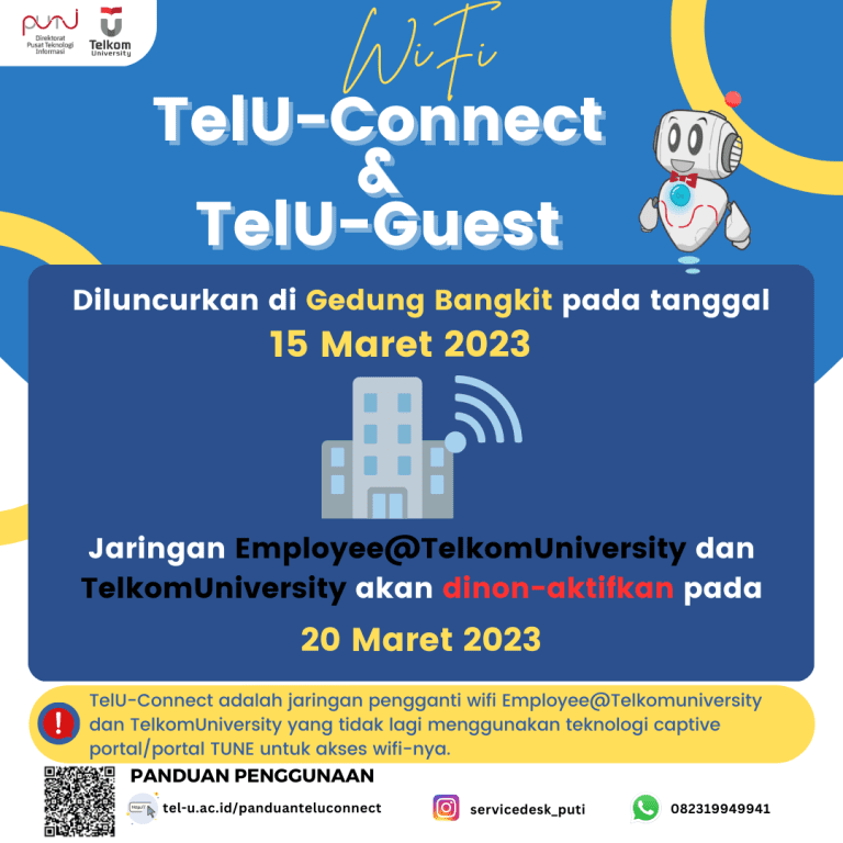 [Info PuTI] Peluncuran WiFi TelU-Connect & TelU-Guest di Gedung Bangkit