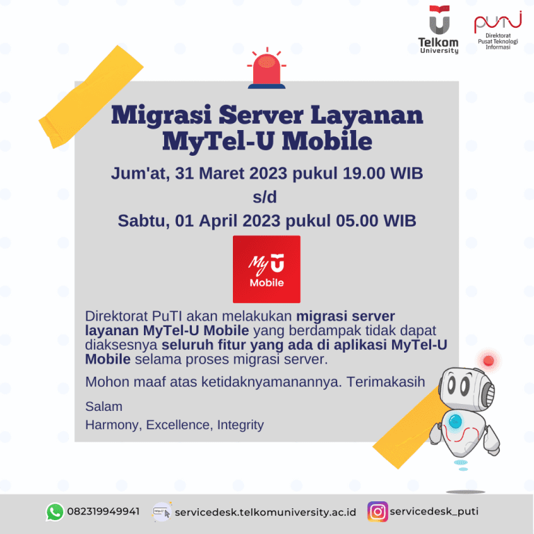 [Info PuTI] Migrasi Server My TelU Mobile
