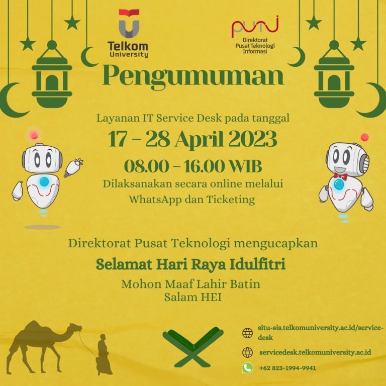 Layanan IT Service Desk pada Idulfitri 2023