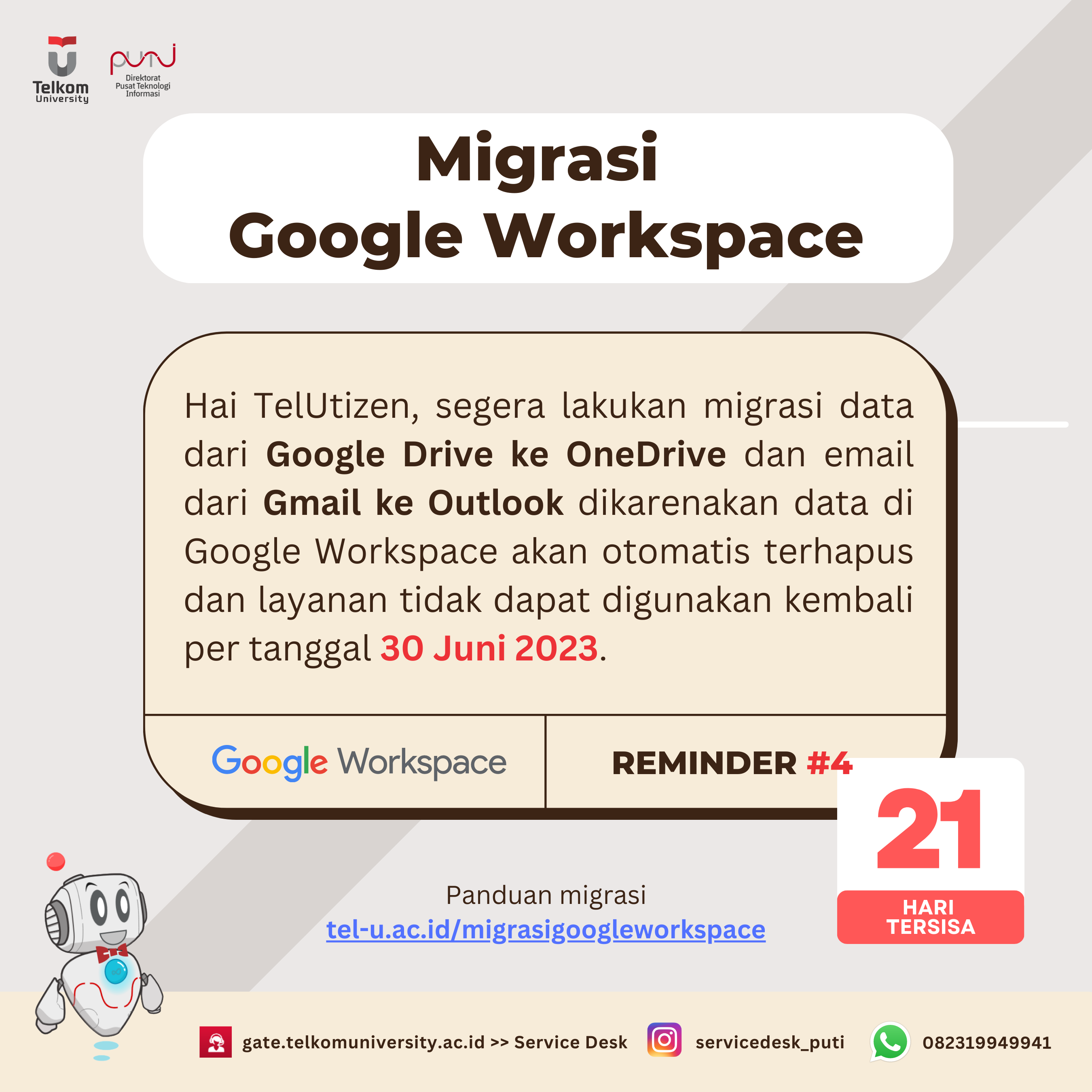 Reminder #4 Migrasi Google Workspace