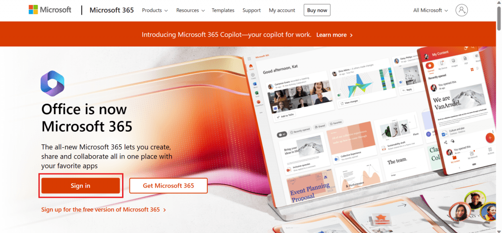 Sign In (Microsoft 365)