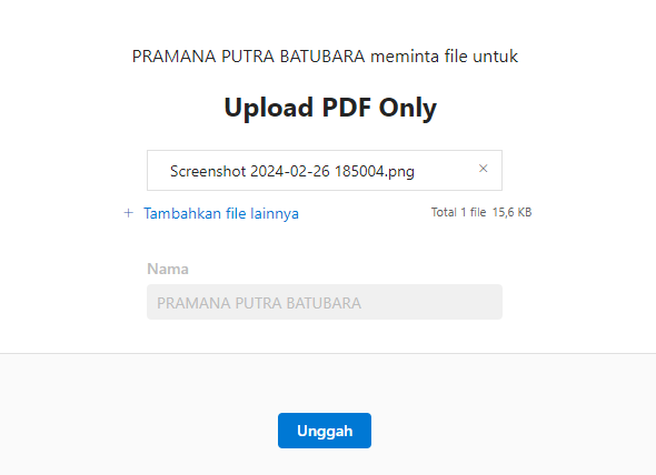 Setelah di upload file