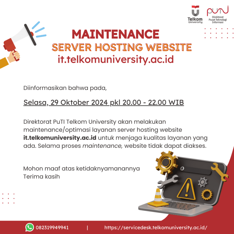 Maintenance Server Hosting Website it.telkomuniversity.ac.id